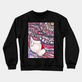 Trippy Mushroom Half Face Crewneck Sweatshirt